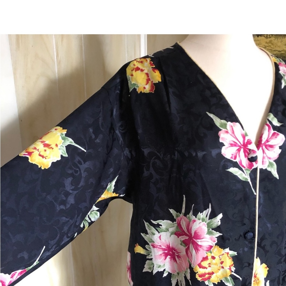 CHRISTIAN DIOR Lingerie | silk Floral Nightshirt petite - Picture 6 of 12
